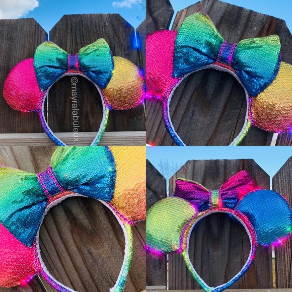 mayrafabuleux Accessories - Rainbow Minnie Ears, Pride Minnie Ears mayrafabuleux Accessories - Rainbow Minnie Ears, Pride Minnie Ears